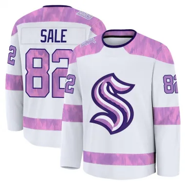 White Men's Eduard Sale Premium Seattle Kraken 2024 Hockey Fights Cancer Practice Jersey