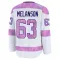 White Men's Jacob Melanson Premium Seattle Kraken 2024 Hockey Fights Cancer Practice Jersey
