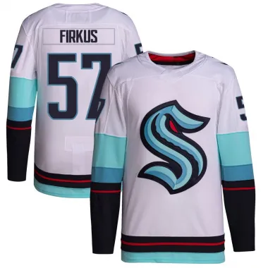 White Men's Jagger Firkus Authentic Seattle Kraken Away Primegreen Jersey