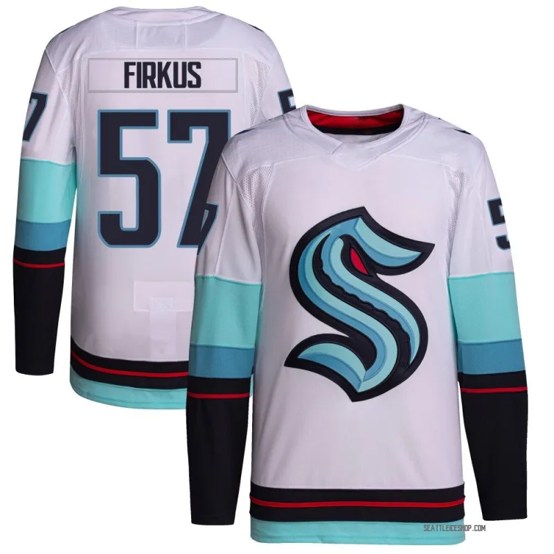 White Men's Jagger Firkus Authentic Seattle Kraken Away Primegreen Jersey