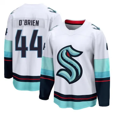 White Men's Jake O'Brien Breakaway Seattle Kraken Away Jersey