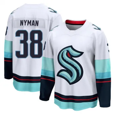 White Men's Jani Nyman Breakaway Seattle Kraken Away Jersey