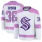 White Men's Jani Nyman Premium Seattle Kraken 2024 Hockey Fights Cancer Practice Jersey