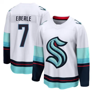 White Men's Jordan Eberle Breakaway Seattle Kraken Away Jersey