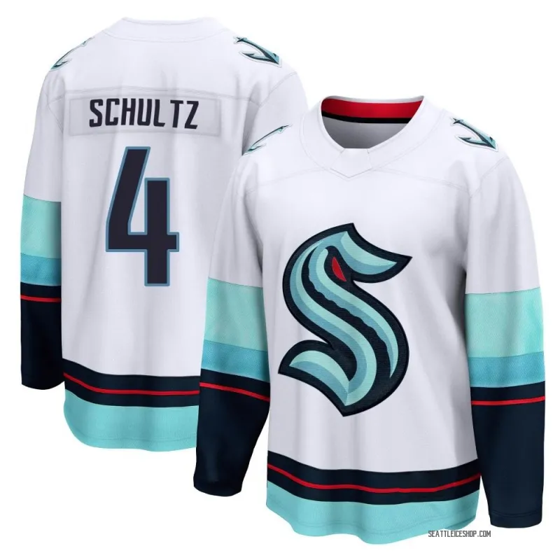 White Men's Justin Schultz Breakaway Seattle Kraken Away Jersey