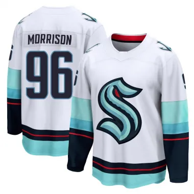 White Men's Logan Morrison Breakaway Seattle Kraken Away Jersey