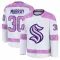White Men's Matt Murray Premium Seattle Kraken 2024 Hockey Fights Cancer Practice Jersey