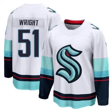 White Men's Shane Wright Breakaway Seattle Kraken Away Jersey