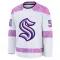 White Men's Shane Wright Premium Seattle Kraken 2024 Hockey Fights Cancer Practice Jersey