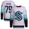 White Men's Ty Nelson Authentic Seattle Kraken Away Primegreen Jersey
