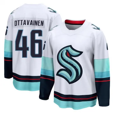 White Men's Ville Ottavainen Breakaway Seattle Kraken Away Jersey