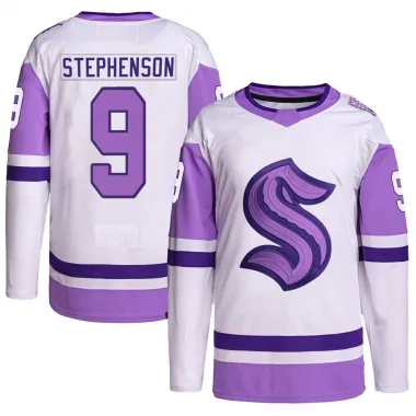 White/Purple Men's Chandler Stephenson Authentic Seattle Kraken Hockey Fights Cancer Primegreen Jersey