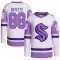 White/Purple Men's David Goyette Authentic Seattle Kraken Hockey Fights Cancer Primegreen Jersey