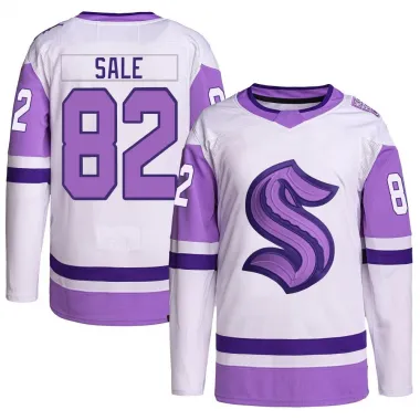 White/Purple Men's Eduard Sale Authentic Seattle Kraken Hockey Fights Cancer Primegreen Jersey