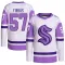 White/Purple Men's Jagger Firkus Authentic Seattle Kraken Hockey Fights Cancer Primegreen Jersey