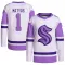 White/Purple Men's Michael Matyas Authentic Seattle Kraken Hockey Fights Cancer Primegreen Jersey