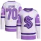 White/Purple Youth Andrei Loshko Authentic Seattle Kraken Hockey Fights Cancer Primegreen Jersey