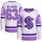 White/Purple Youth Jacob Melanson Authentic Seattle Kraken Hockey Fights Cancer Primegreen Jersey