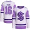 White/Purple Youth Jon-Randall Avon Authentic Seattle Kraken Hockey Fights Cancer Primegreen Jersey