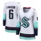 White Women's Adam Larsson Breakaway Seattle Kraken Away Jersey