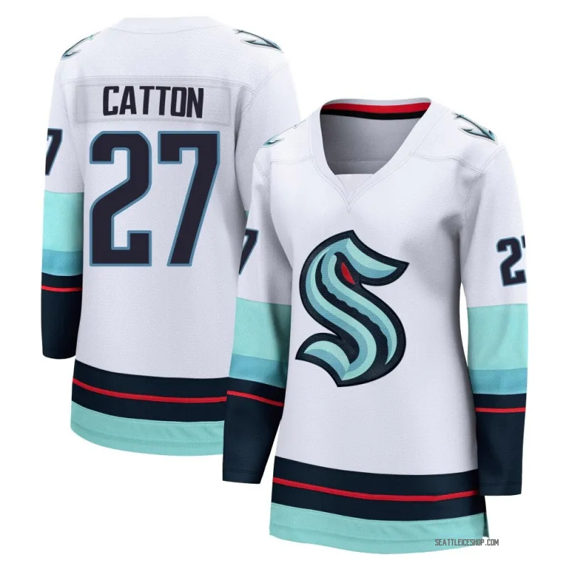 White Women's Berkly Catton Breakaway Seattle Kraken Away Jersey