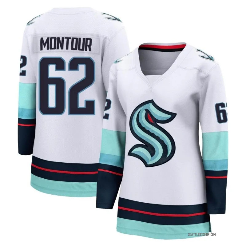 White Women's Brandon Montour Breakaway Seattle Kraken Away Jersey