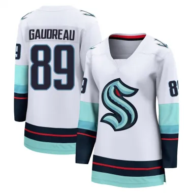 White Women's Frederick Gaudreau Breakaway Seattle Kraken Away Jersey