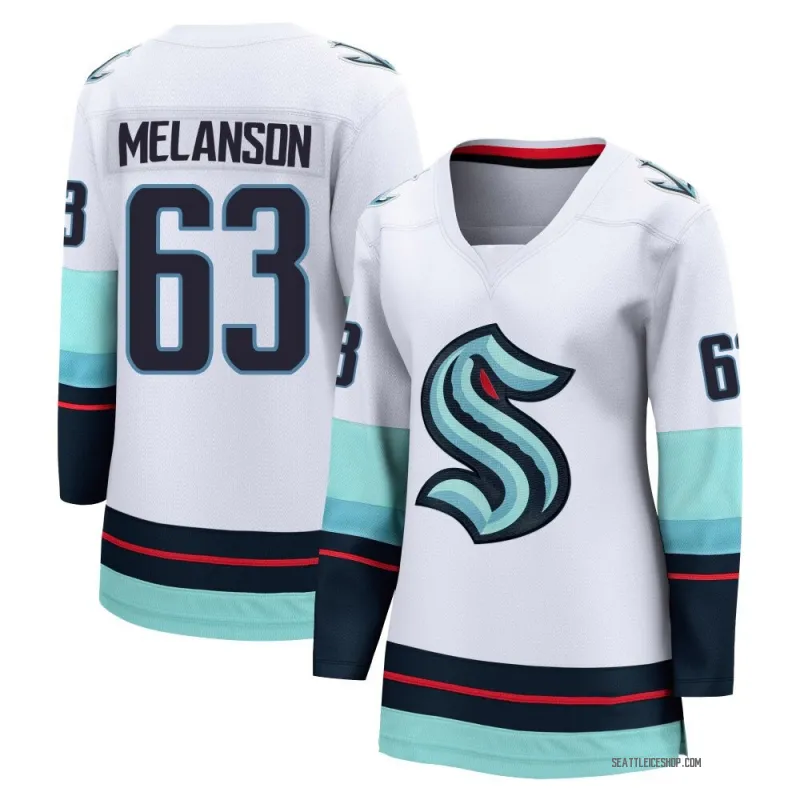 White Women's Jacob Melanson Breakaway Seattle Kraken Away Jersey