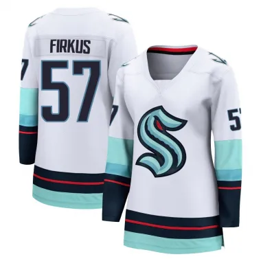 White Women's Jagger Firkus Breakaway Seattle Kraken Away Jersey