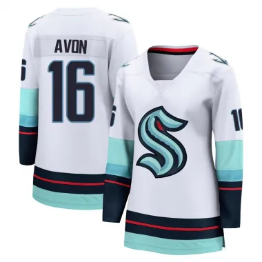 White Women's Jon-Randall Avon Breakaway Seattle Kraken Away Jersey