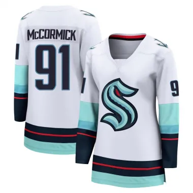 White Women's Max McCormick Breakaway Seattle Kraken Away Jersey
