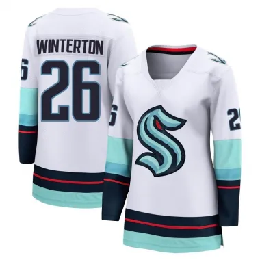 White Women's Ryan Winterton Breakaway Seattle Kraken Away Jersey
