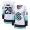 White Women's Vince Dunn Breakaway Seattle Kraken Away Jersey