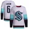 White Youth Adam Larsson Authentic Seattle Kraken Away Primegreen Jersey