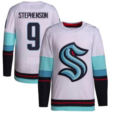 White Youth Chandler Stephenson Authentic Seattle Kraken Away Primegreen Jersey