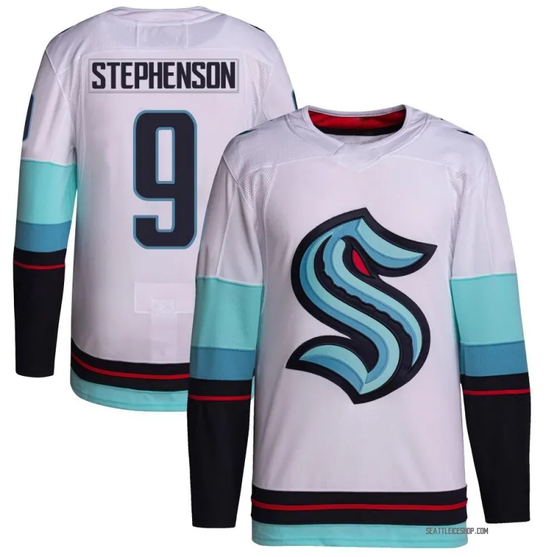 White Youth Chandler Stephenson Authentic Seattle Kraken Away Primegreen Jersey