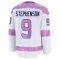 White Youth Chandler Stephenson Premium Seattle Kraken 2024 Hockey Fights Cancer Practice Jersey