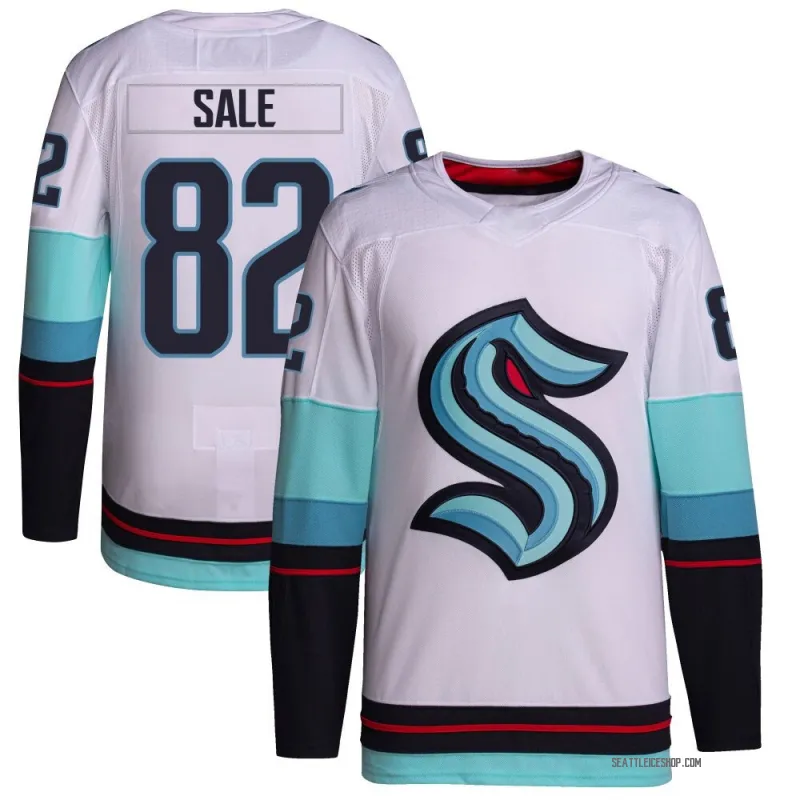 White Youth Eduard Sale Authentic Seattle Kraken Away Primegreen Jersey