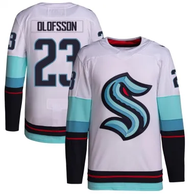 White Youth Gustav Olofsson Authentic Seattle Kraken Away Primegreen Jersey