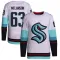 White Youth Jacob Melanson Authentic Seattle Kraken Away Primegreen Jersey
