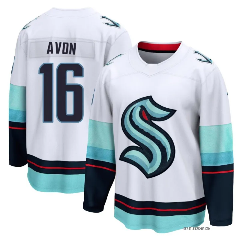 White Youth Jon-Randall Avon Breakaway Seattle Kraken Away Jersey