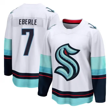 White Youth Jordan Eberle Breakaway Seattle Kraken Away Jersey