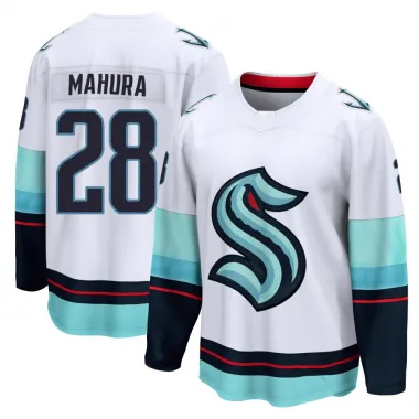 White Youth Joshua Mahura Breakaway Seattle Kraken Away Jersey