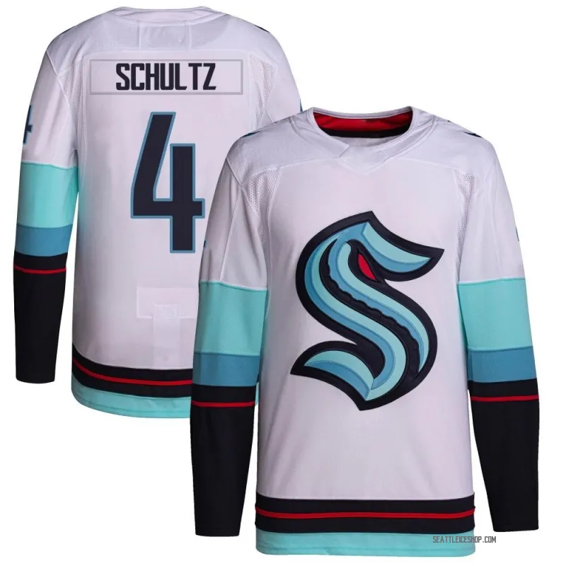 White Youth Justin Schultz Authentic Seattle Kraken Away Primegreen Jersey