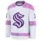 White Youth Michael Matyas Premium Seattle Kraken 2024 Hockey Fights Cancer Practice Jersey