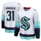 White Youth Philipp Grubauer Breakaway Seattle Kraken Away Jersey