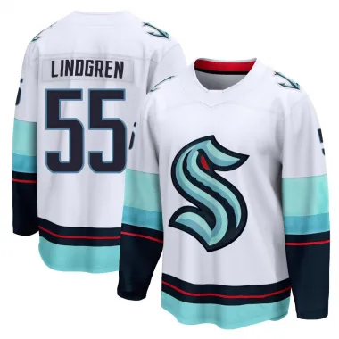 White Youth Ryan Lindgren Breakaway Seattle Kraken Away Jersey