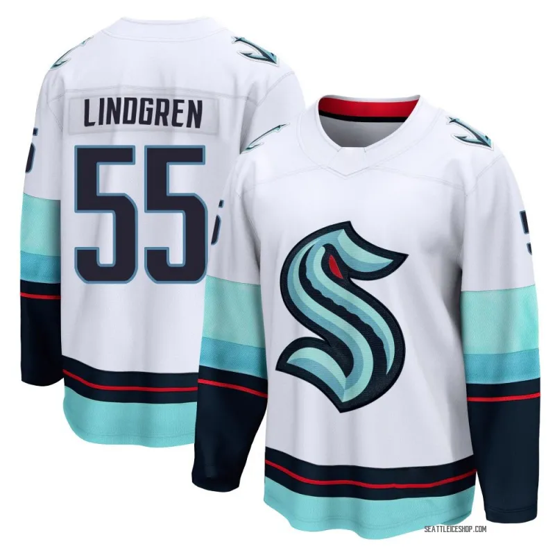 White Youth Ryan Lindgren Breakaway Seattle Kraken Away Jersey