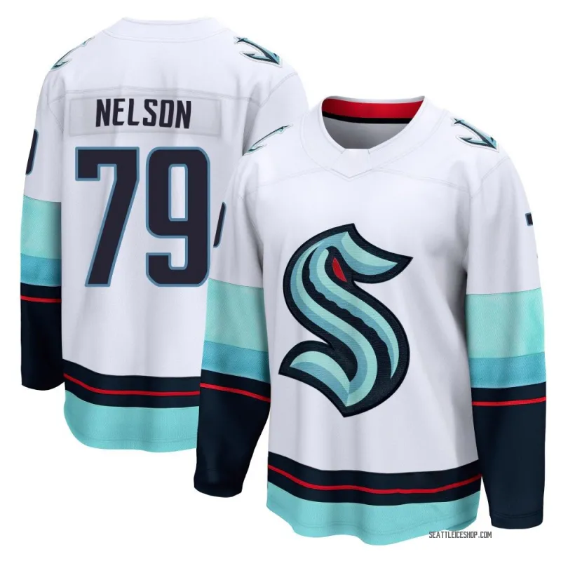 White Youth Ty Nelson Breakaway Seattle Kraken Away Jersey