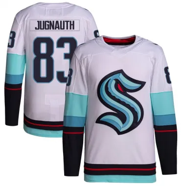 White Youth Tyson Jugnauth Authentic Seattle Kraken Away Primegreen Jersey